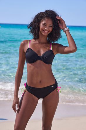 Buffalo Bikini-Hose BUFFALO Pop, Damen, Gr. 36, N-Gr, schwarz, Obermaterial: 83% Polyamid, 17% Elasthan. Futter: 100% Polyester, kontrastfarbene Details, unif