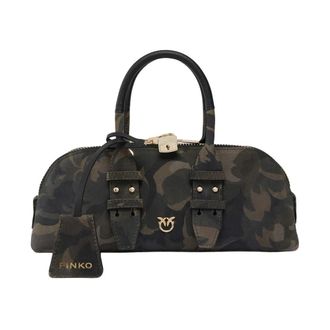 Pinko Pinko - Bowlingtas Horizontaal - Dames - Tassen - Groen - Maat: ONE Size Leer