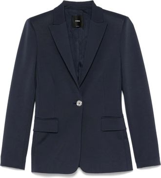 Pinko Pinko, Jassen, Dames, Blauw, L, Leer, Chique Blu Jas