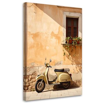 Feeby Cuadro Sobre Lienzo, Scooter Vespa Toscana Italia, 70x100