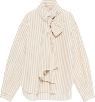 Forte_Forte Camicia a righe - Toni neutri