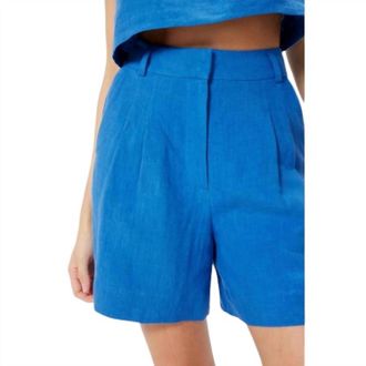 Sophie Rue Womens Linen Shorts In Blue