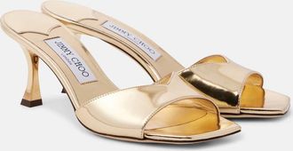 Jimmy Choo London Skye 70 metallic leather mules