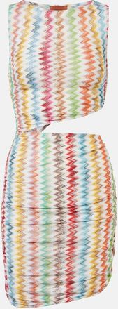 Missoni Zigzag cutout lam&eacute; beach dress