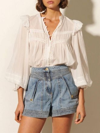 Kivari Isabelle Blouse In Ivory