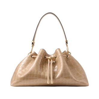 Jimmy Choo London Cinch Medium - female - Jimmy Choo - Bucket Bags - Beige - ONE SIZE - Bags
