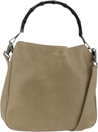 Gucci Pre-owned Shoulder Bags, female, Beige, Size: ONE SIZE Pre-owned Vintage Shoulder Bag