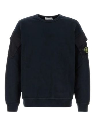 Stone Island Sweater met Compass-logopatch - Blauw