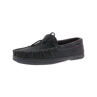 Florsheim Mens Cozzy Tie Slipper In Gray Suede