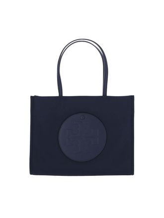 トートバッグ Tory Burch 'Ella' Black Tote Bag in Eco-Leather Woman Mini Ella Patent Shearling Tote: Women's Designer Crossbody