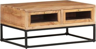 vidaXL Vidaxl - Mesa De Centro De Madera Maciza De Acacia 90x60x40 Cm