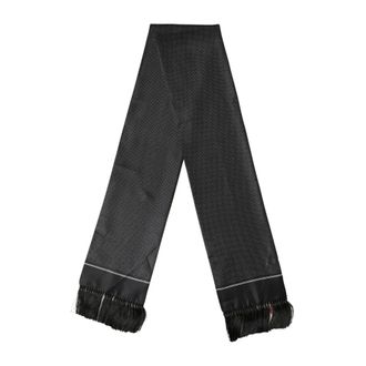 Dolce & Gabbana Silky Scarves, male, Black, Size: ONE SIZE Silk Polka Dot Crown Foulard Scarf