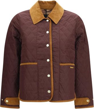 Barbour Maroon Quilted Shirt Collar Jacket