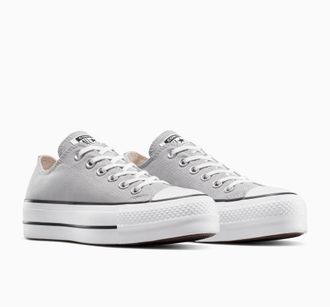 Converse Sneaker CONVERSE CHUCK TAYLOR ALL STAR LIFT PLATFORM, Damen, Gr. 39,5, weiss (grau area, wei&szlig;, schwarz), Textil, Schuhe Sneaker