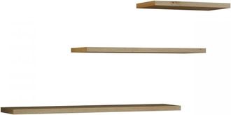 Hucoco Hucoco - Nobi - Juego De 3 Estantes De Pared - 60/45/30 Cm - Estantes Colgantes Para Libros