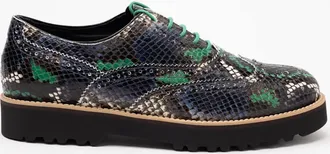 Hogan Snakeskin Platform Brogue Boots