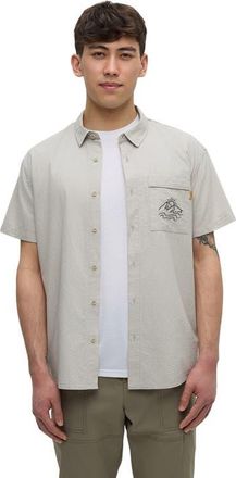 tentree Hopkins Shirt in Sand Stone/graphite at Nordstrom, Size Xx-Large