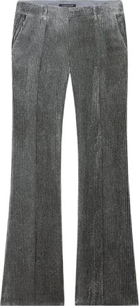 Luisa Cerano Lange Uitlopende Broek - Dames - Wijde Broeken - Grijs - S - Polyester - Broeken