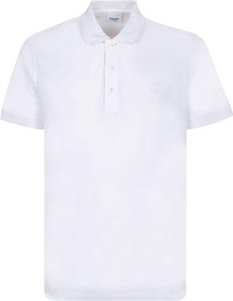 Burberry Eddie Tb White Polo Shirt