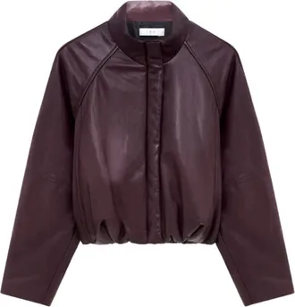 Iro Delta Jacket - Dames - Leren en Su&egrave;de Jassen - Rood - XL - Leer - Jassen
