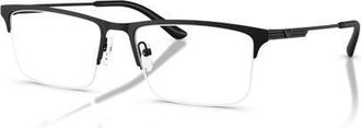 Emporio Armani 57mm Rectangle optical glasses in Black at Nordstrom