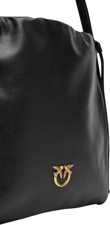 Pinko Womens Shoulder Bag Black Natural Leather Shoulder-bags