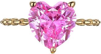 Anabela Chan Anello Heart in oro 9kt con zaffiro