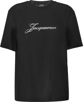 Jacquemus Black Logo Crew Neck T-Shirt