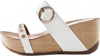 Bussola Womens Fayola Wedge Sandal In Bianco