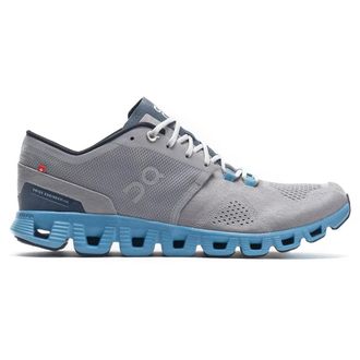 On Cloud X Synthetic Textile Mens Lace Up Trainers - Alloy Niagara - Size:UK 10.5