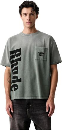 Rhude Logo Pocket Tee - Heren - Tops - Groen - Maat: M Katoen