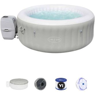 Bestway Spa Hinchable Bestway Lay-z-spa Tahiti 180&times;66 Cm Para 2-4 Personas Con Airjet, Luz Led Y Cobertor
