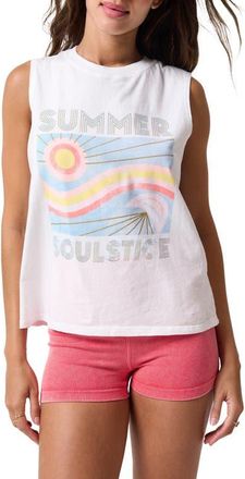 Spiritual Gangster Summer Haze Vibe Tank in White at Nordstrom, Size X-Large