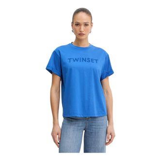 Twinset Mujer, Camisetas, Azul, Talla: S