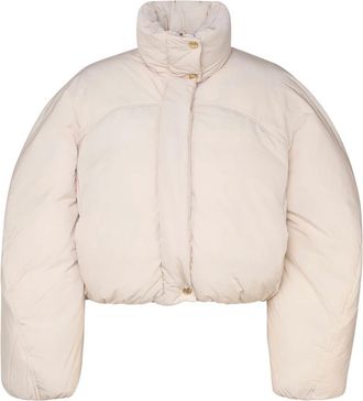 Jacquemus Beige Gewatteerde Dekbedjas - Dames - Winterjassen - Beige - S - Jassen