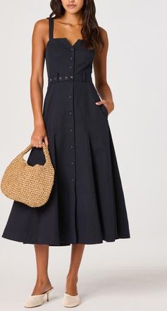 ASTR the Label McKinely Cotton Blend Dress in Navy at Nordstrom, Size X-Small