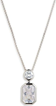 Nadri Brooklyn Cubic Zirconia Pendant Necklace in Rhodium at Nordstrom