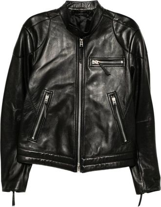 Tom Ford Leather Outerwears Nero-Uomo