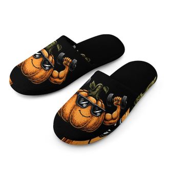 Generic Power Pumpkin Weightlifting Mens House Slippers Slip Indoor Slipper On Shoes Warm Outdoor