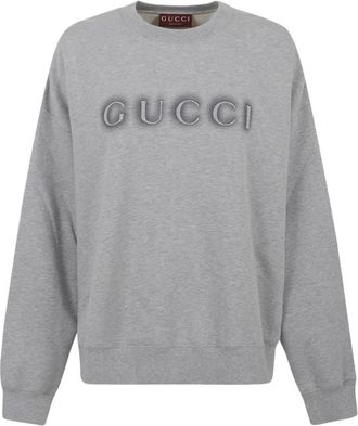 Gucci Dames, Sweatshirts & Hoodies, Grijs, Maat: XS Katoen