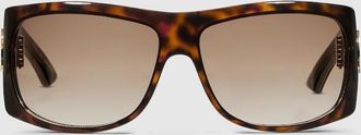 Gucci Square Frame Sunglasses, Brown