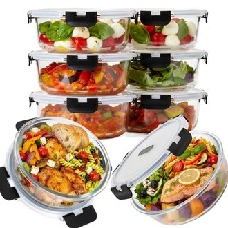 OEM Fiambrera Bento, Capacidad De 1300 Ml, Apta Para Microondas Y Horno, 8 Unidades