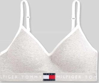 Tommy Hilfiger BH mit Logo Bund Modell RIB BRALETTE LIFT in Hellgrau, Gr&ouml;&szlig;e XL