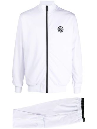 Plein Sport embossed-logo patch tracksuit - White