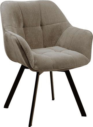 Clp Clp - Silla De Comedor Jordi Con Tapizado De Pana Marr&oacute;n