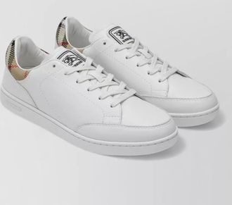 Burberry low top sneakers contrast heel detail rubber sole