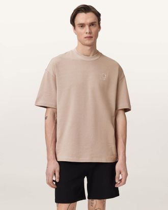 AllSaints Haven Embroidered Logo Oversized T-Shirt