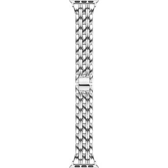 Posh Tech Stainless Steel Apple Watch Watchband in Silver at Nordstrom, Size 40Mm