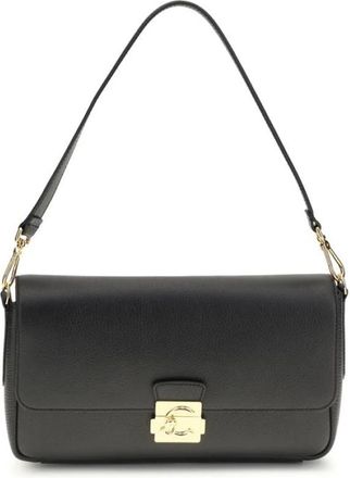 Coccinelle C-Me Lock Medium Schoudertas - Dames - Schoudertassen - Zwart - ONE Size - Leer - Tassen