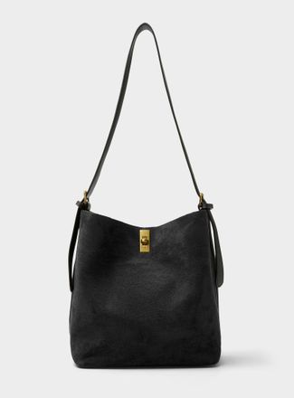 Simons Womens Belt-strap faux-suede bag